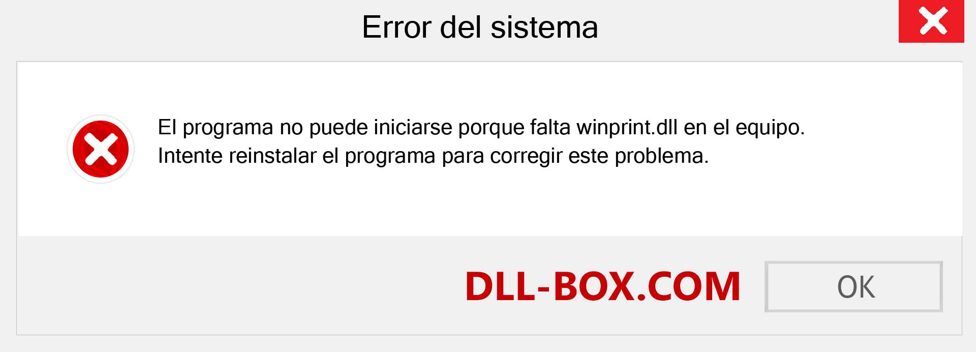 ¿Falta el archivo winprint.dll ?. Descargar para Windows 7, 8, 10 - Corregir winprint dll Missing Error en Windows, fotos, imágenes